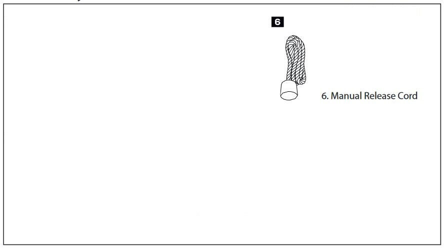 Guardian GUDT-358 Emergency Release Cord w/Knob for 928 Jackshaft Garage Opener