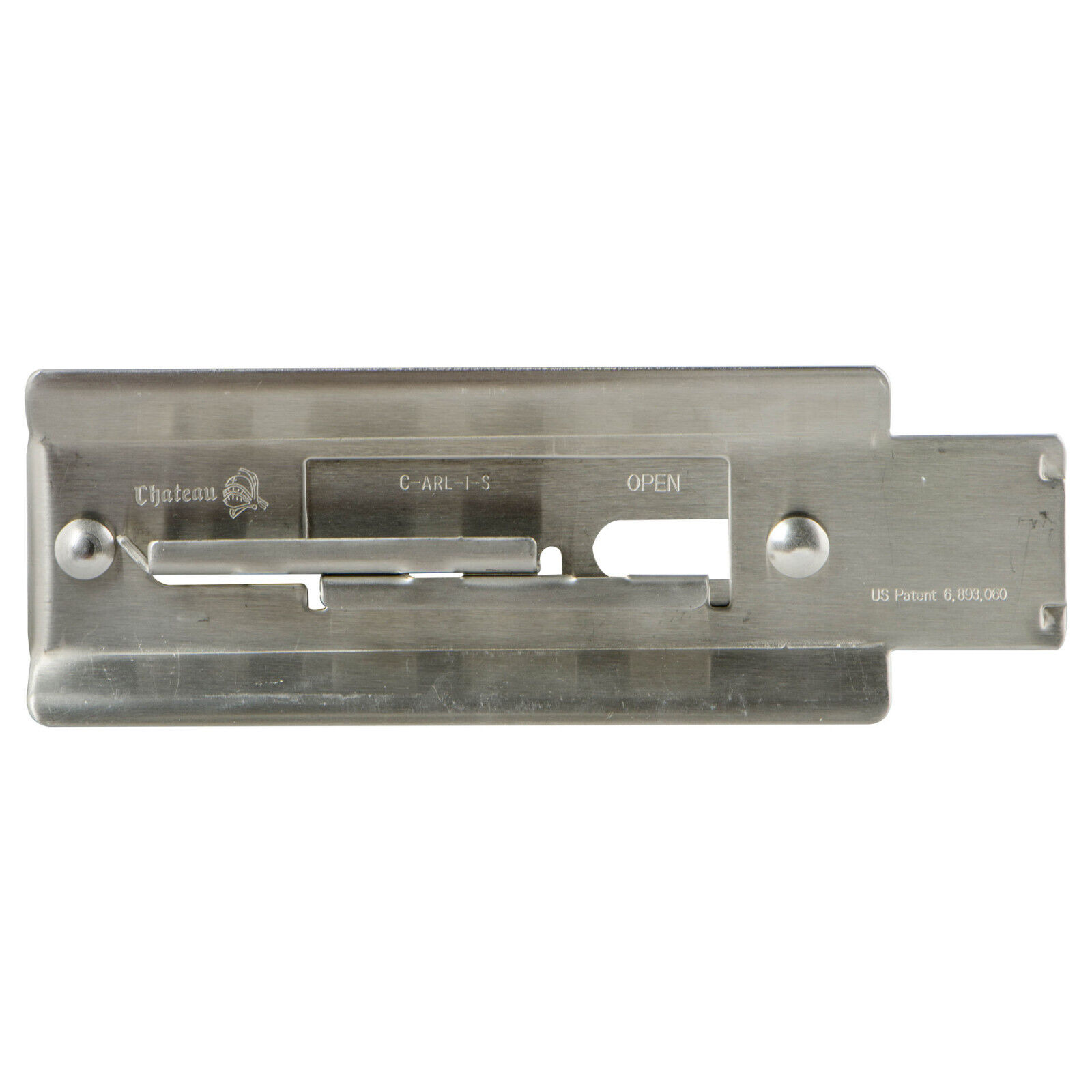 Chateau CARL-1-S Flat Door Gate Latch Warehouse Corrugated Roll Stainless Steel